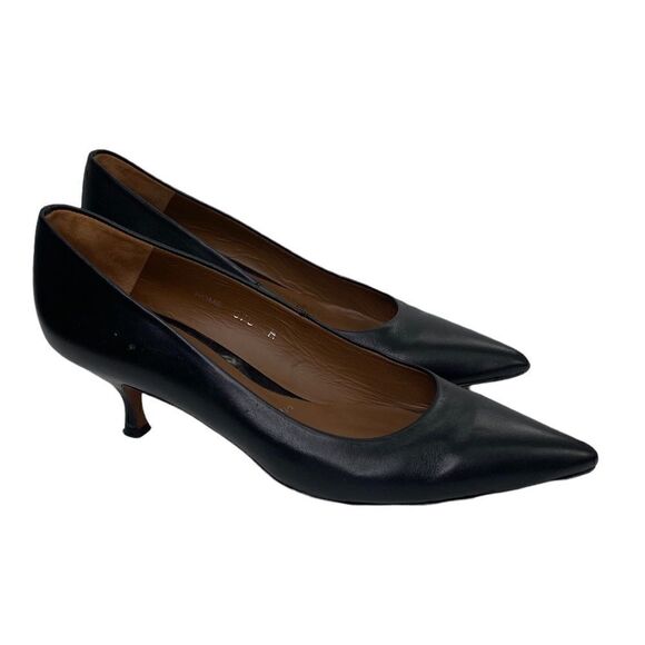 Donald Pliner Women's Leather Elegant Pointed Toe Stiletto Heels Black Size 7M - Picture 1 of 6